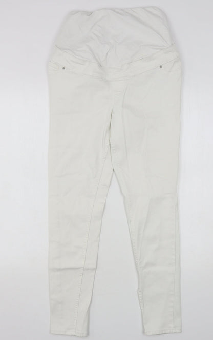 New Look Womens White  Cotton Jegging Jeans Size 12 L29 in Regular