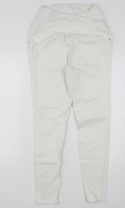 New Look Womens White  Cotton Jegging Jeans Size 12 L29 in Regular