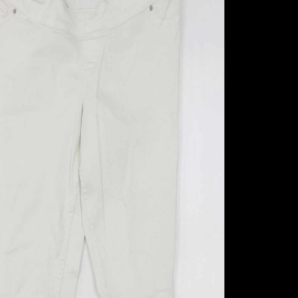 New Look Womens White  Cotton Jegging Jeans Size 12 L29 in Regular