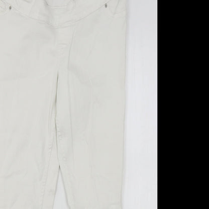 New Look Womens White  Cotton Jegging Jeans Size 12 L29 in Regular