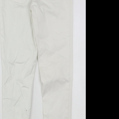 New Look Womens White  Cotton Jegging Jeans Size 12 L29 in Regular