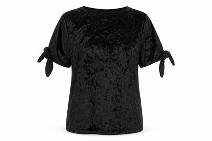 Womens UK Size 4 Primark Black Jersey T-Shirt