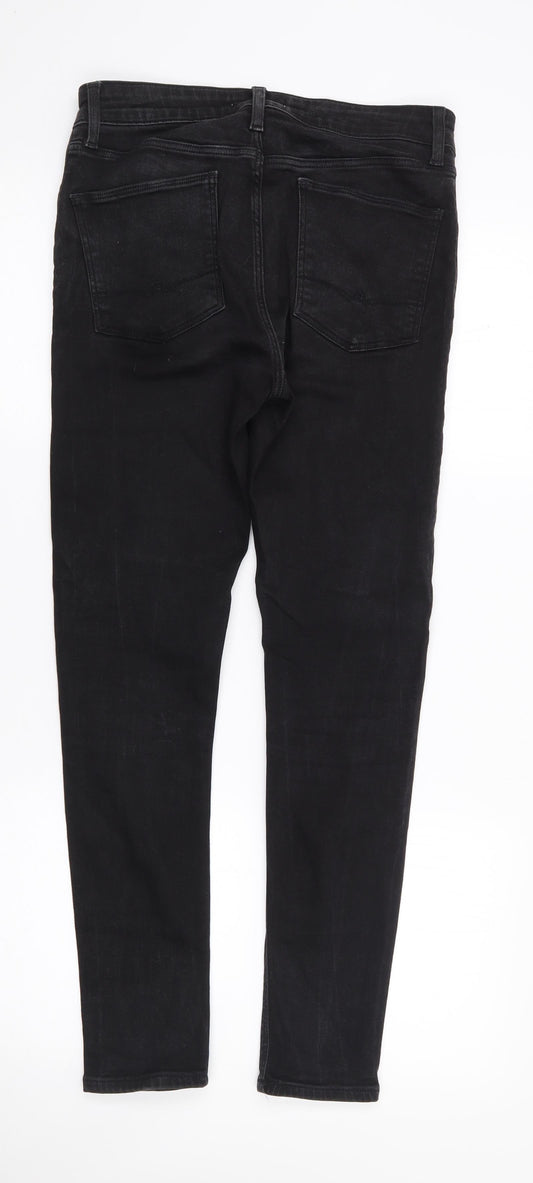 ASOS Womens Black  Cotton Skinny Jeans Size 30 in L27 in Regular Zip
