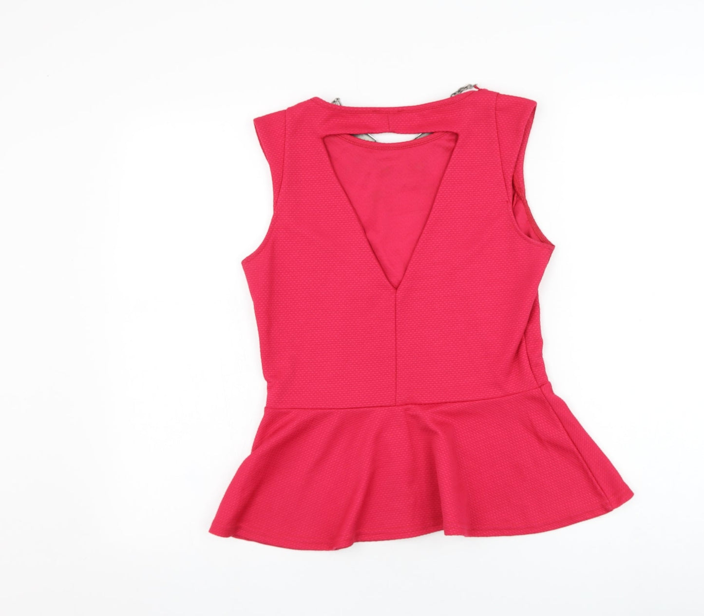 Womens UK Size 12 River Island Pink Basic Tank