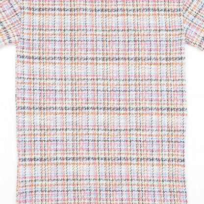 Pull&Bear Womens White  Polyester T-Shirt Dress  Size XS  Round Neck Pullover