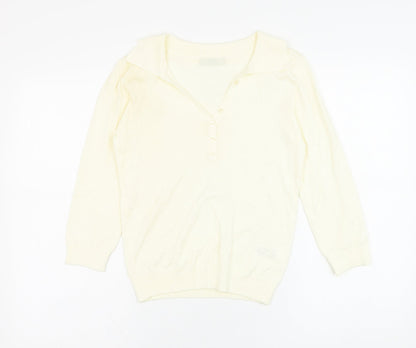 Womens UK Size 12 Marks and Spencer Ivory Pullover Jumper