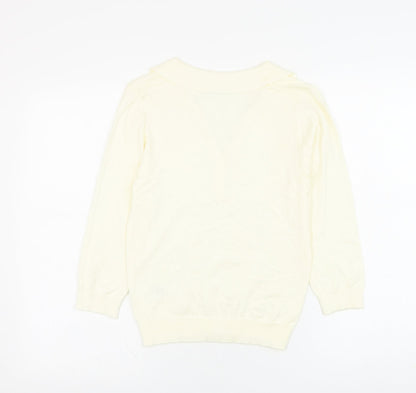 Womens UK Size 12 Marks and Spencer Ivory Pullover Jumper