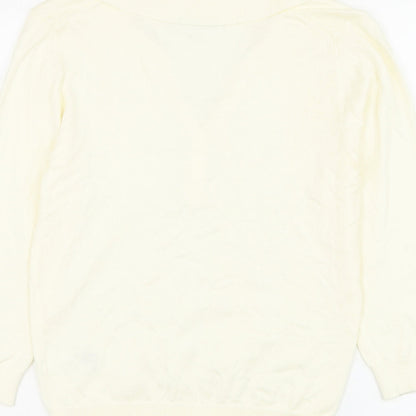 Womens UK Size 12 Marks and Spencer Ivory Pullover Jumper