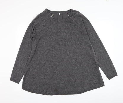 Womens UK Size 12 Marks and Spencer Grey Pullover Jumper