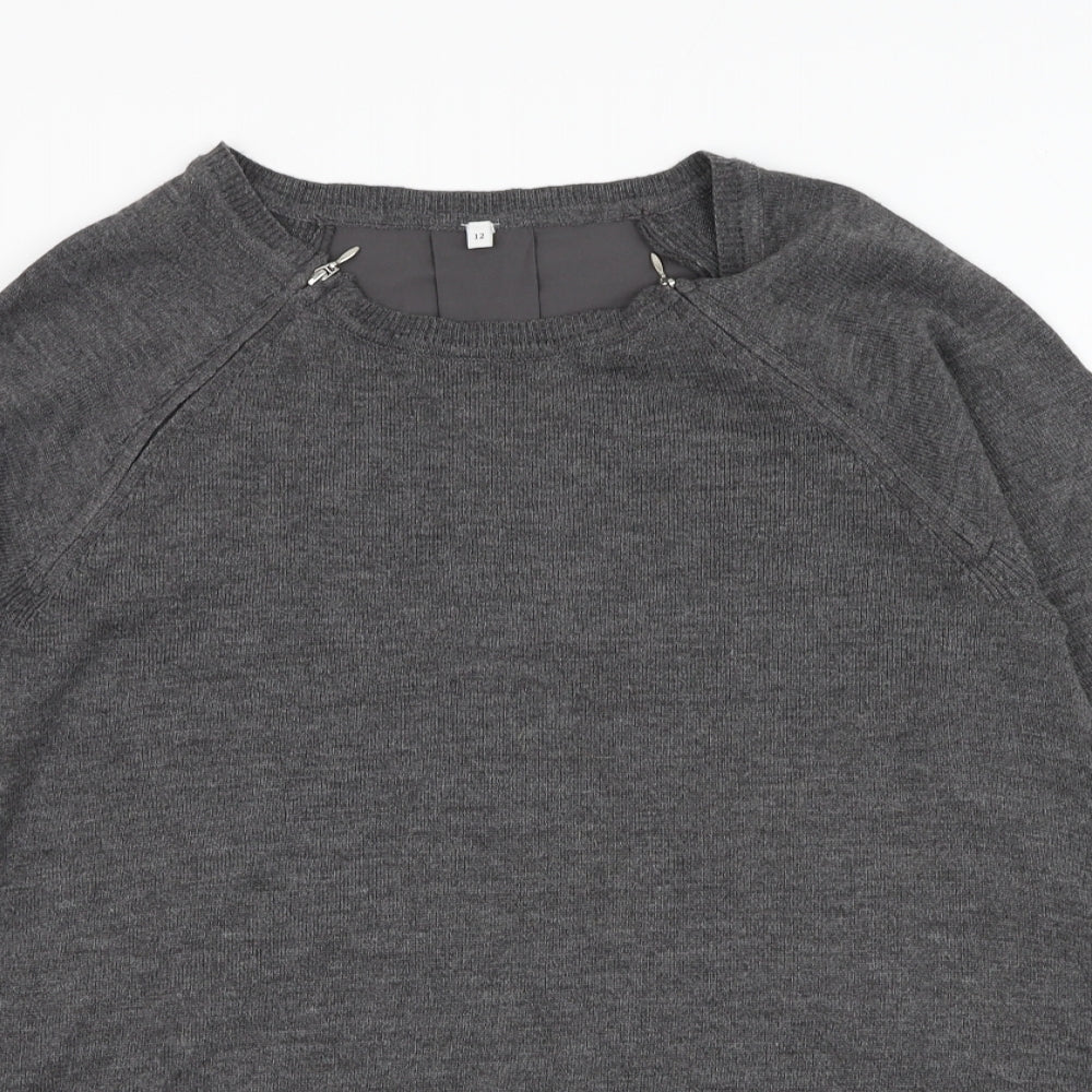 Womens UK Size 12 Marks and Spencer Grey Pullover Jumper
