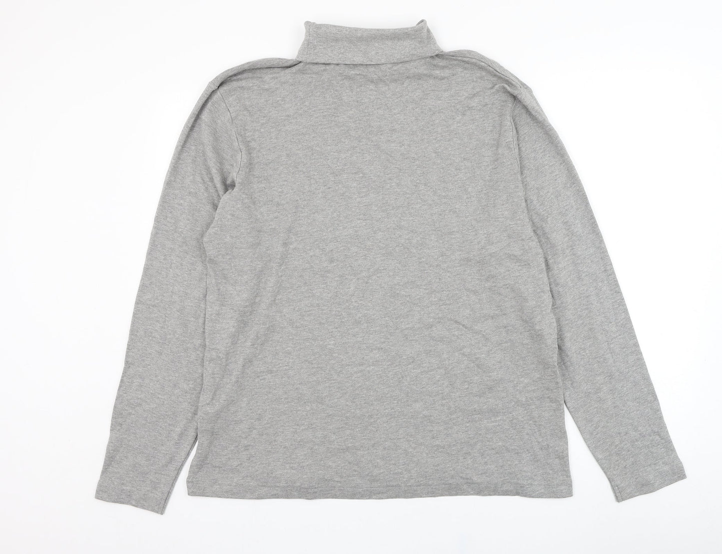 South Bay Womens Grey Roll Neck  Cotton Pullover Jumper Size 12