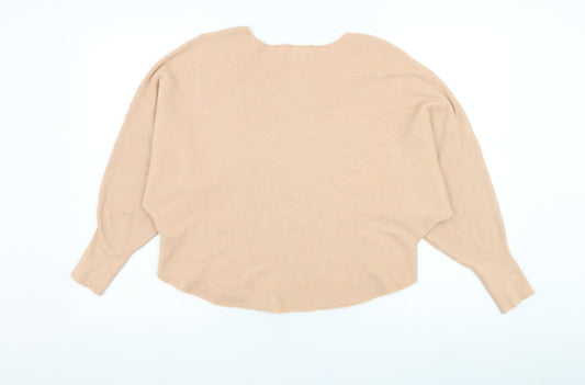 Apricot Womens Orange Round Neck  Viscose Pullover Jumper Size 12