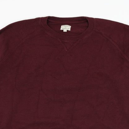 Mens UK Size L Matalan Red Pullover Sweatshirt