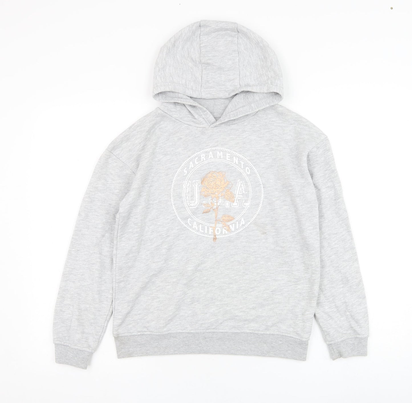 Primark Girls Grey  Cotton Pullover Hoodie Size 10-11 Years  Pullover - California