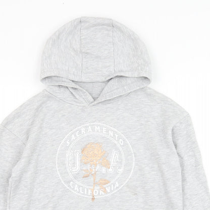 Primark Girls Grey  Cotton Pullover Hoodie Size 10-11 Years  Pullover - California