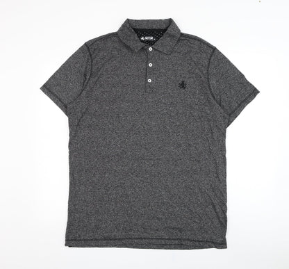 Rugby Mens Grey  Cotton  Polo Size XL Collared Pullover