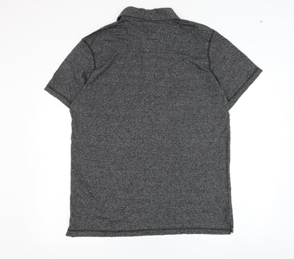 Rugby Mens Grey  Cotton  Polo Size XL Collared Pullover