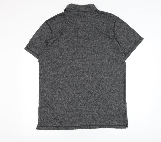 Rugby Mens Grey  Cotton  Polo Size XL Collared Pullover