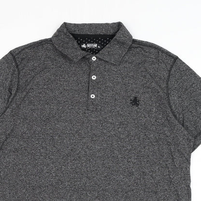 Rugby Mens Grey  Cotton  Polo Size XL Collared Pullover