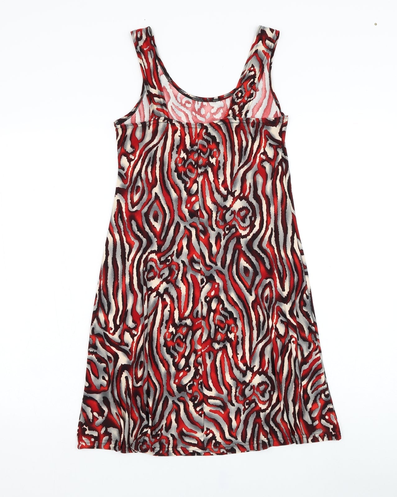 Preworn Womens Red  Polyester Tank Dress  Size M  Round Neck Pullover