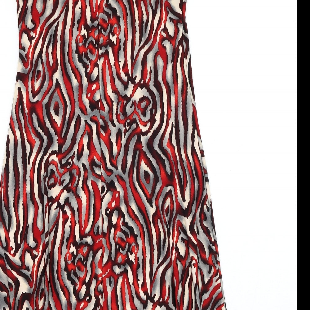 Preworn Womens Red  Polyester Tank Dress  Size M  Round Neck Pullover