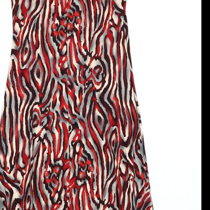 Preworn Womens Red  Polyester Tank Dress  Size M  Round Neck Pullover