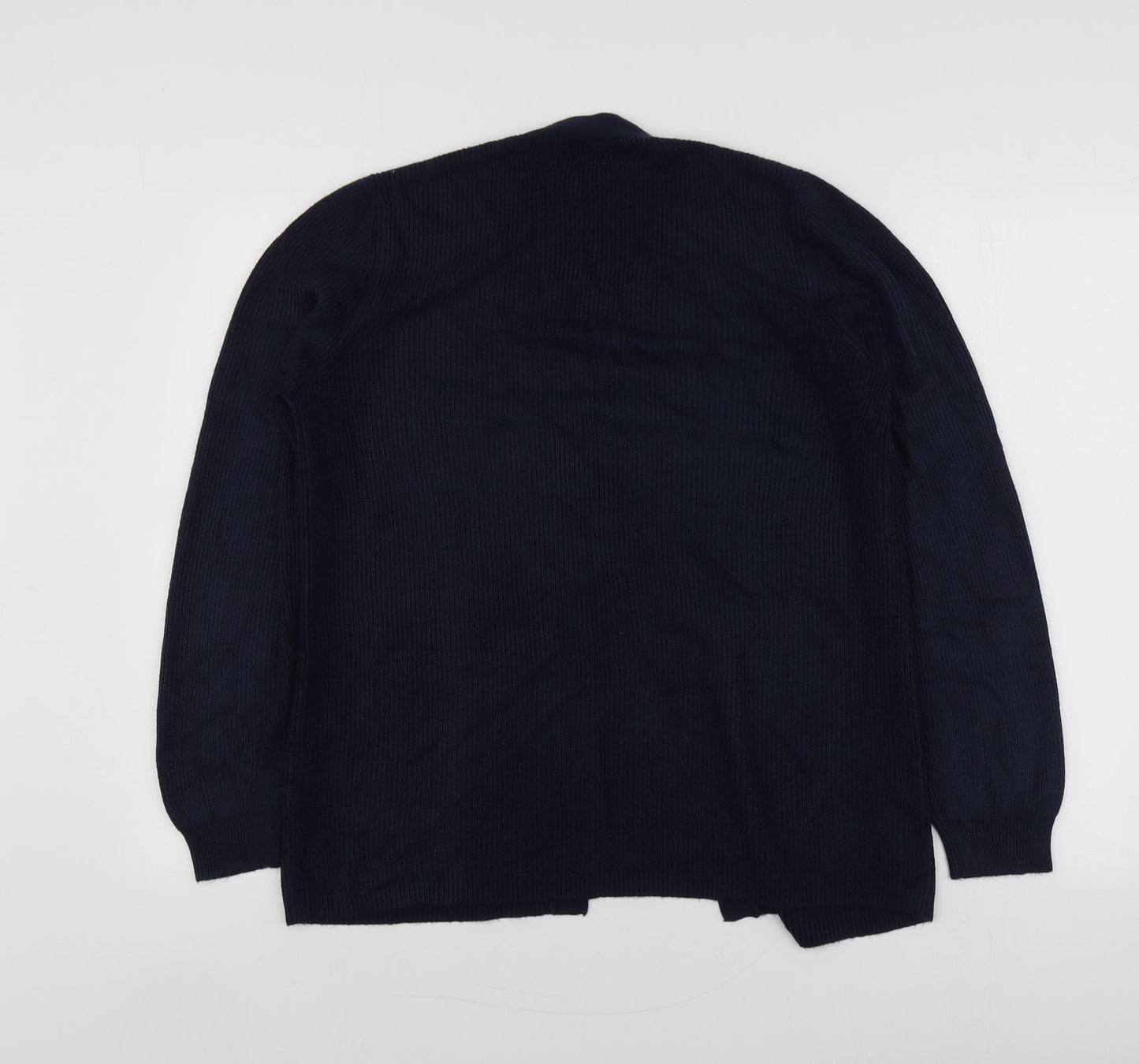 Womens UK Size 12 Papaya Blue Cardigan Jumper