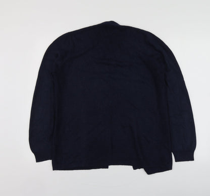 Womens UK Size 12 Papaya Blue Cardigan Jumper
