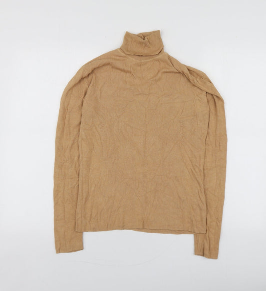 Primark Womens Yellow Roll Neck  Viscose Pullover Jumper Size M