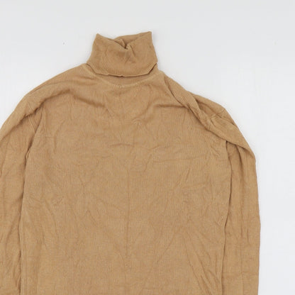 Primark Womens Yellow Roll Neck  Viscose Pullover Jumper Size M