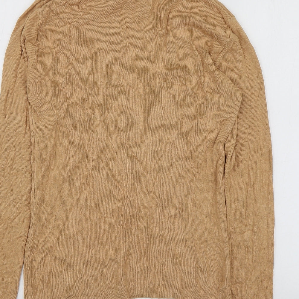 Primark Womens Yellow Roll Neck  Viscose Pullover Jumper Size M