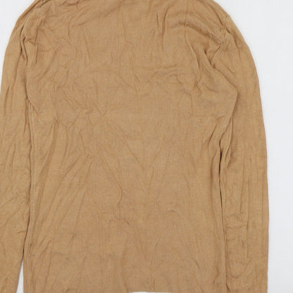 Primark Womens Yellow Roll Neck  Viscose Pullover Jumper Size M