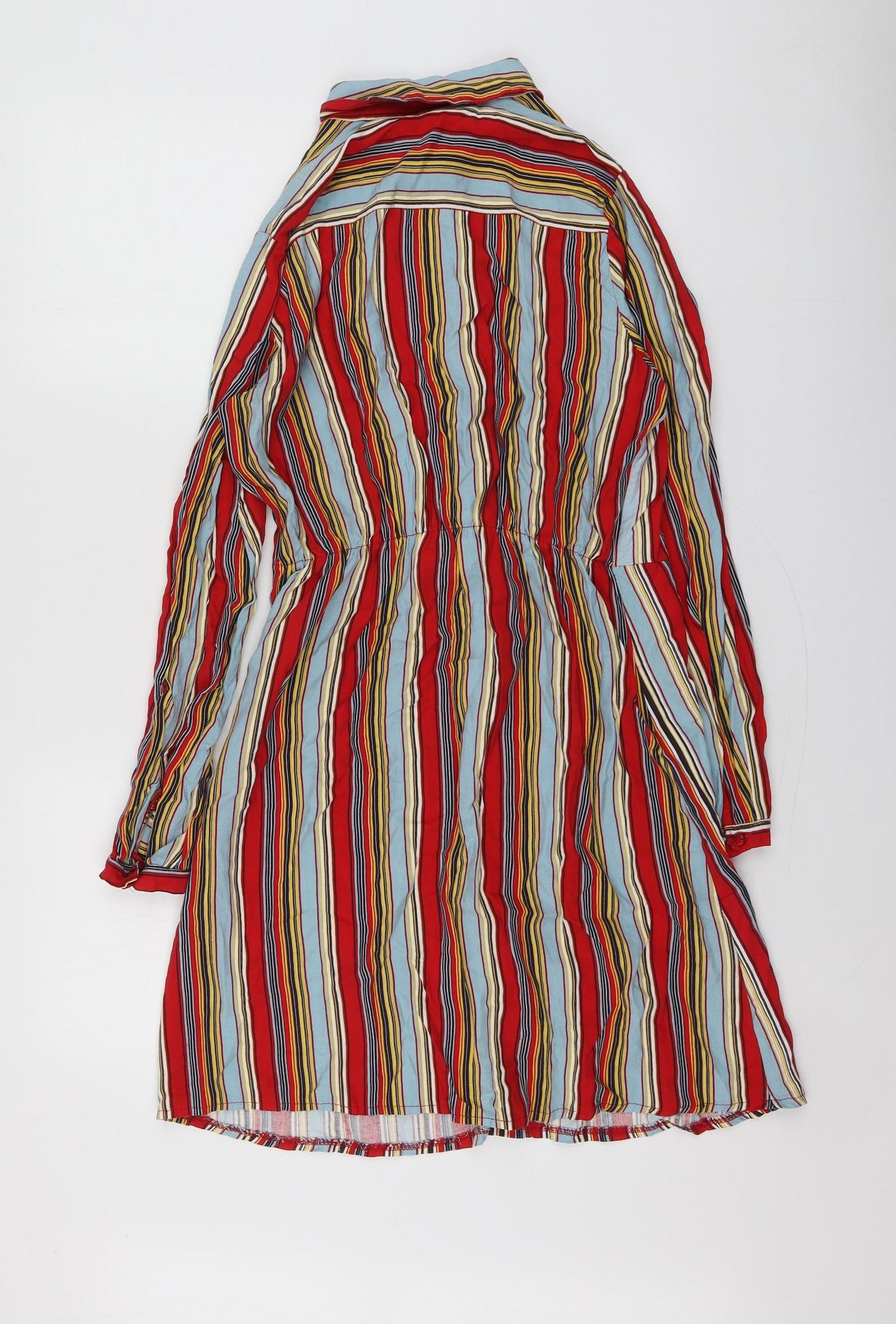 Piano C Womens Multicoloured Striped Viscose Shirt Dress  Size M  Collared
