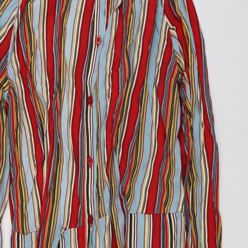 Piano C Womens Multicoloured Striped Viscose Shirt Dress  Size M  Collared