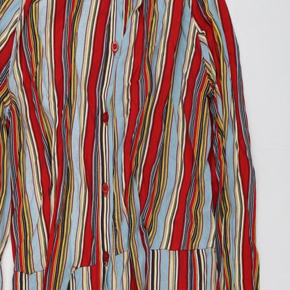 Piano C Womens Multicoloured Striped Viscose Shirt Dress  Size M  Collared