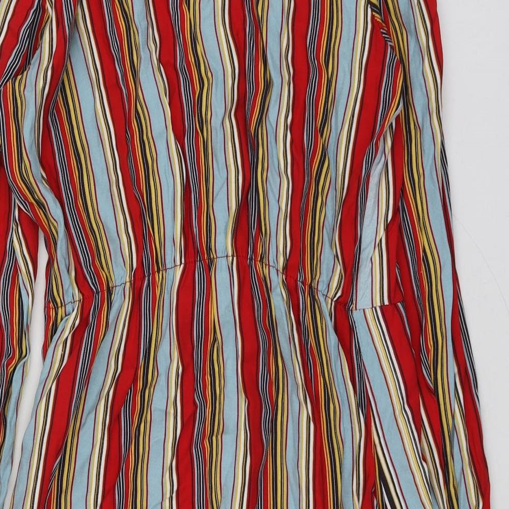 Piano C Womens Multicoloured Striped Viscose Shirt Dress  Size M  Collared
