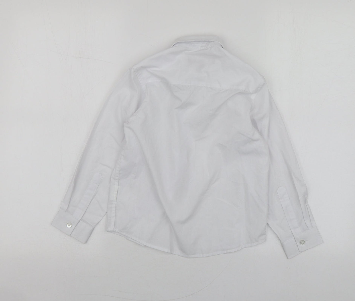 ColinRoss Boys White  Polyester Basic Button-Up Size 12 Years Collared