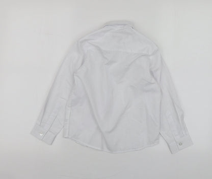 ColinRoss Boys White  Polyester Basic Button-Up Size 12 Years Collared