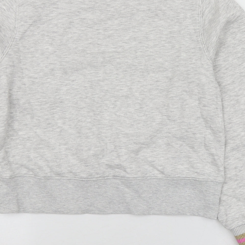M&S Girls Grey  Cotton Pullover Hoodie Size 12-13 Years