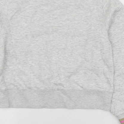 M&S Girls Grey  Cotton Pullover Hoodie Size 12-13 Years
