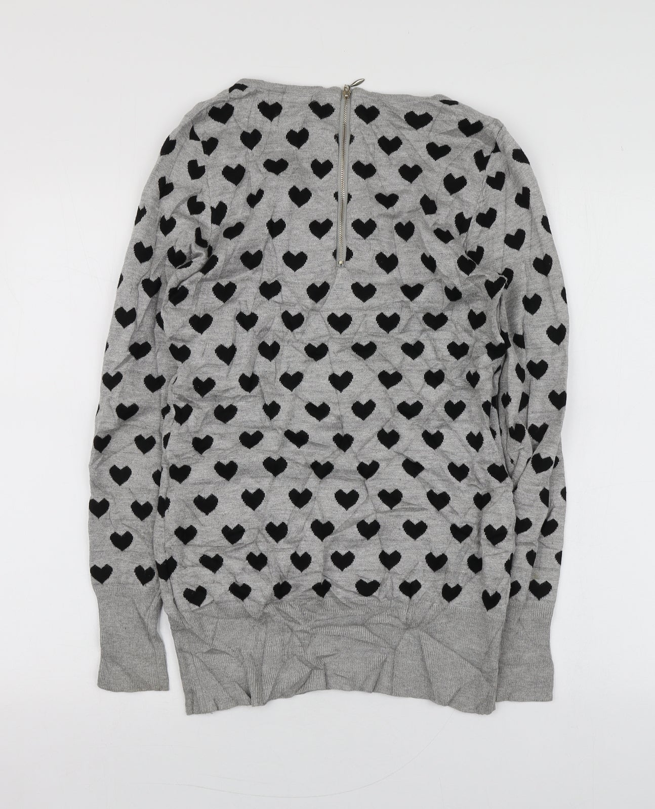 Womens UK Size S Millenium Grey Pullover Jumper