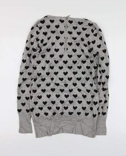 Womens UK Size S Millenium Grey Pullover Jumper