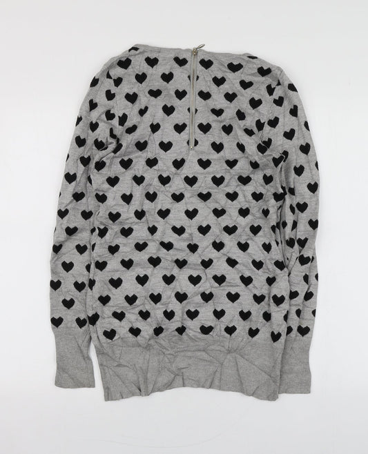 Womens UK Size S Millenium Grey Pullover Jumper
