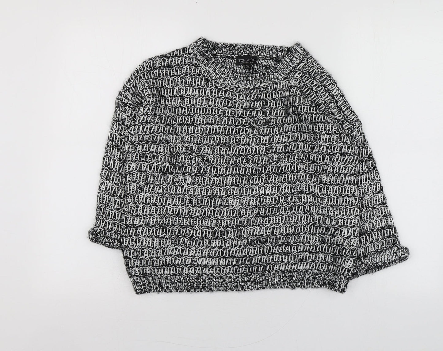 Womens UK Size 4 Topshop Grey Pullover Jumper
