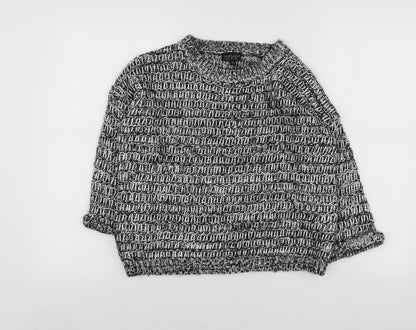 Womens UK Size 4 Topshop Grey Pullover Jumper