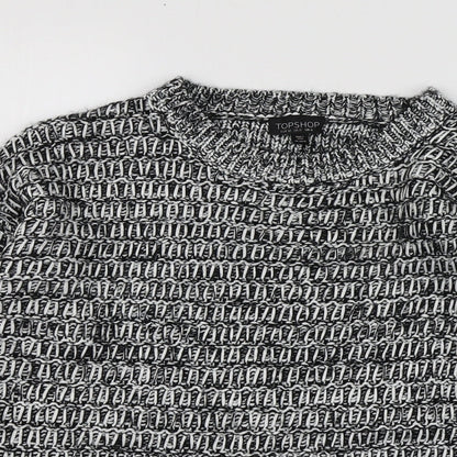 Womens UK Size 4 Topshop Grey Pullover Jumper