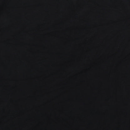 JUST ELEGANCE Womens Black Round Neck Floral Rayon Pullover Jumper Size 14