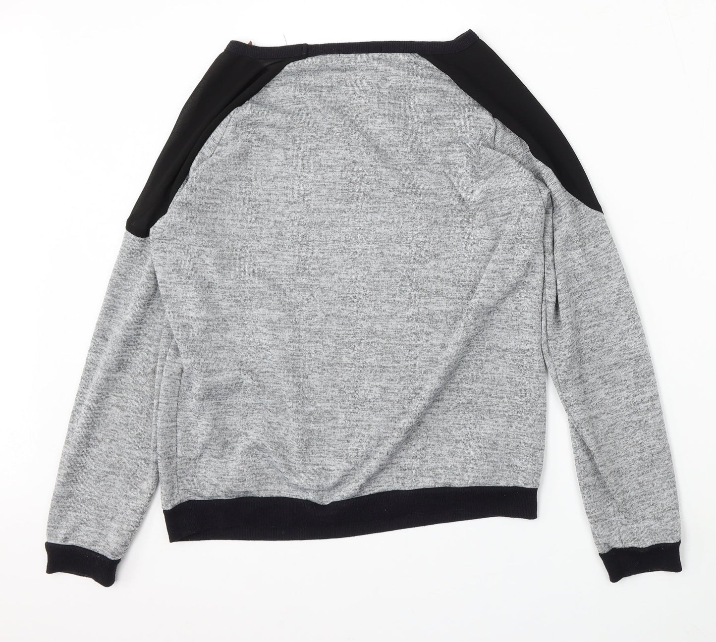 George Womens Grey Round Neck  Polyester Pullover Jumper Size 14