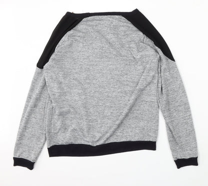 George Womens Grey Round Neck  Polyester Pullover Jumper Size 14