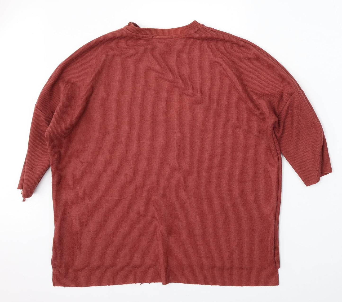 Primark Womens Red Round Neck  Polyester Pullover Jumper Size 6